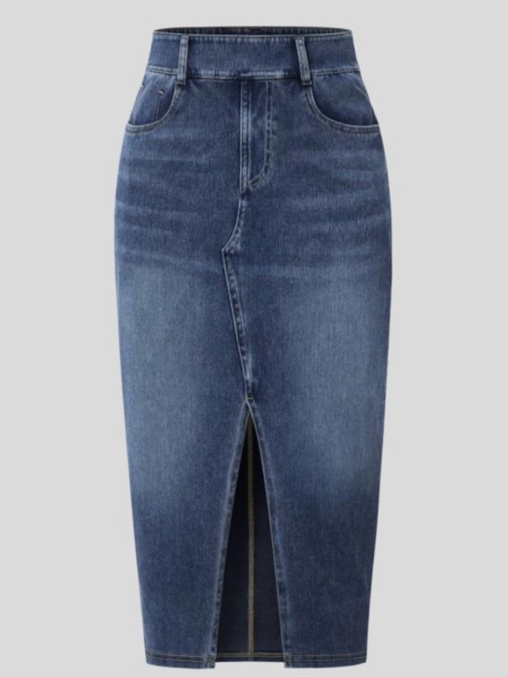 Halara NWT Denim Pencil Skirt with Front Slit Size Medium